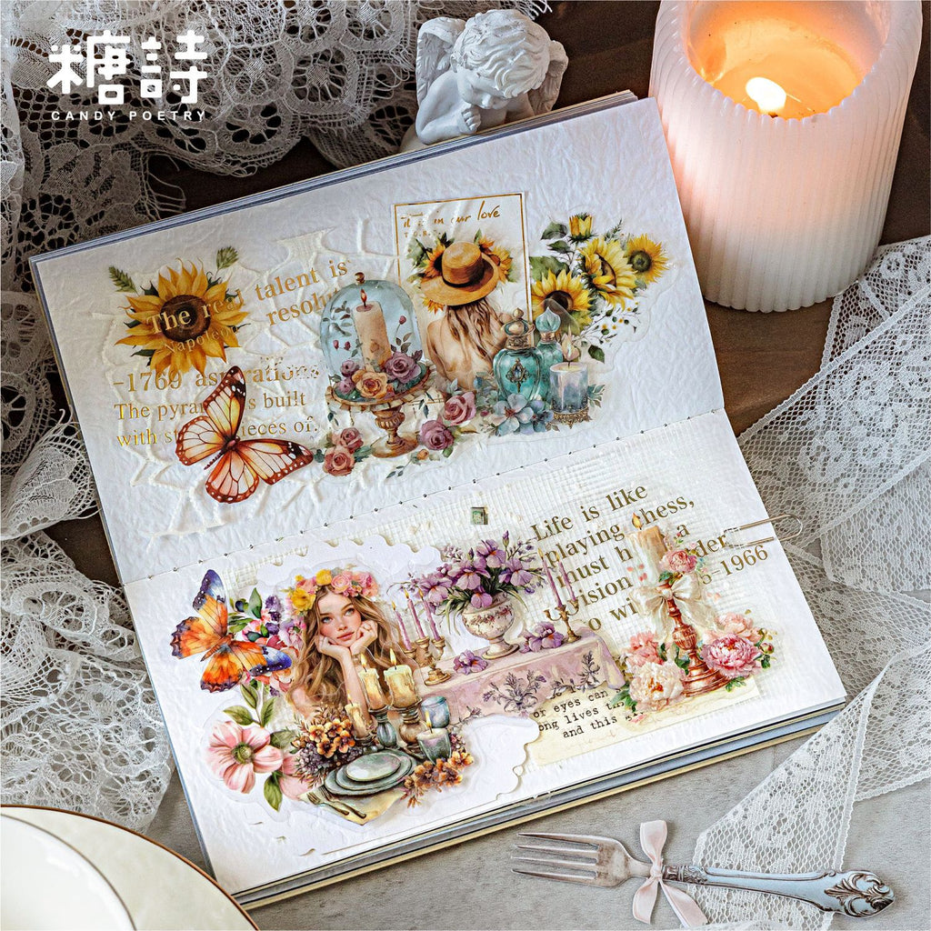 20 Pcs Chandelier Themed PET Stickers HZQM