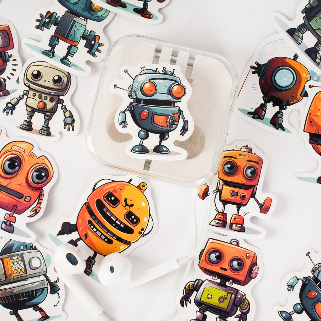 30 Pcs Robot Stickers JXXX