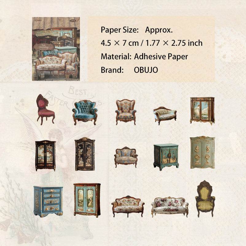 30 Pcs Antique Themed Stickers ZGCPG