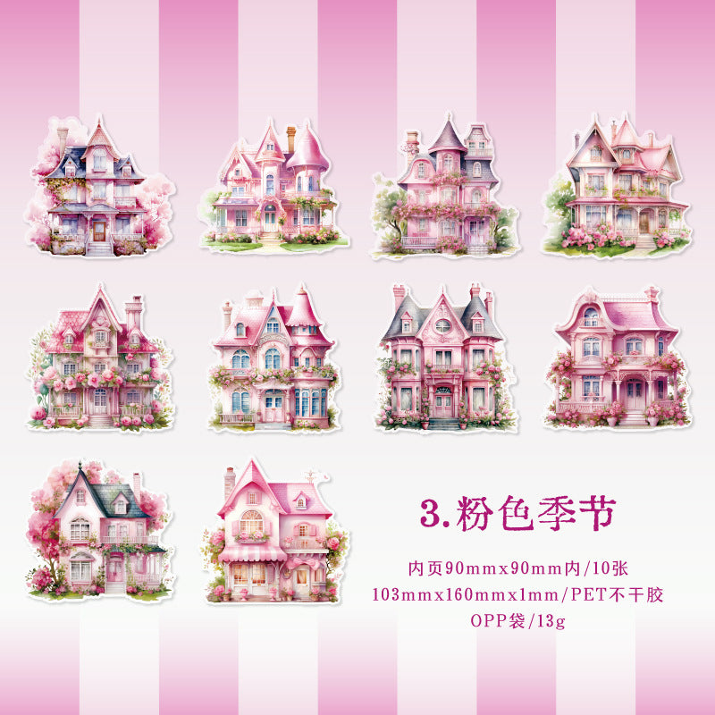 10 Pcs PET House Stickers SJJD