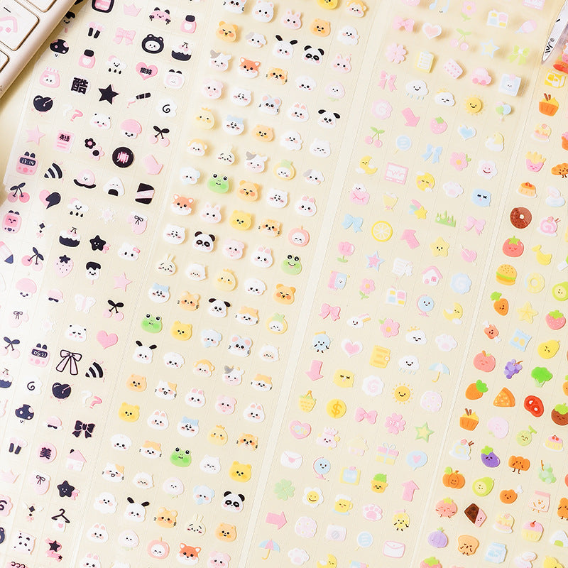 6 Rolls Cute Animal Emoji Planner Stickers Tape Set TYMW