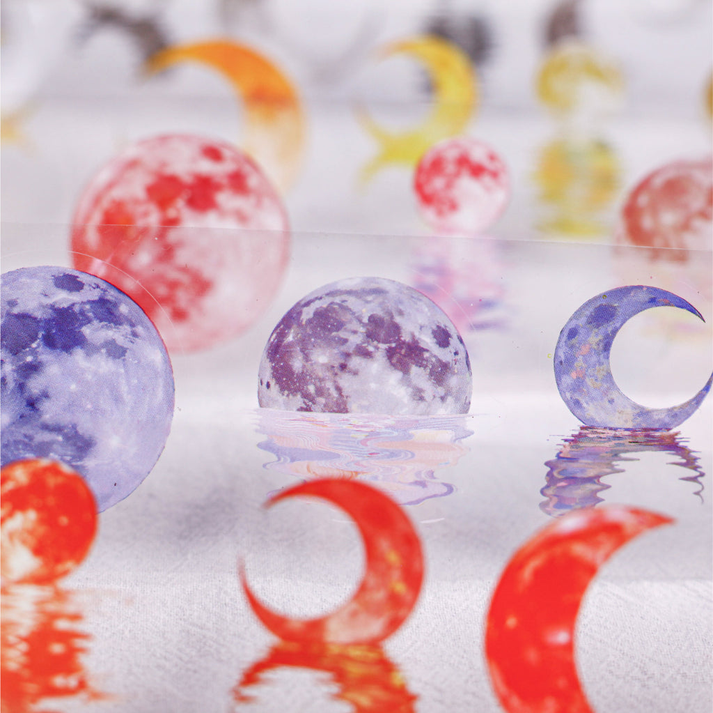 1 Roll Moon Themed PET Stickers Tape YGXL