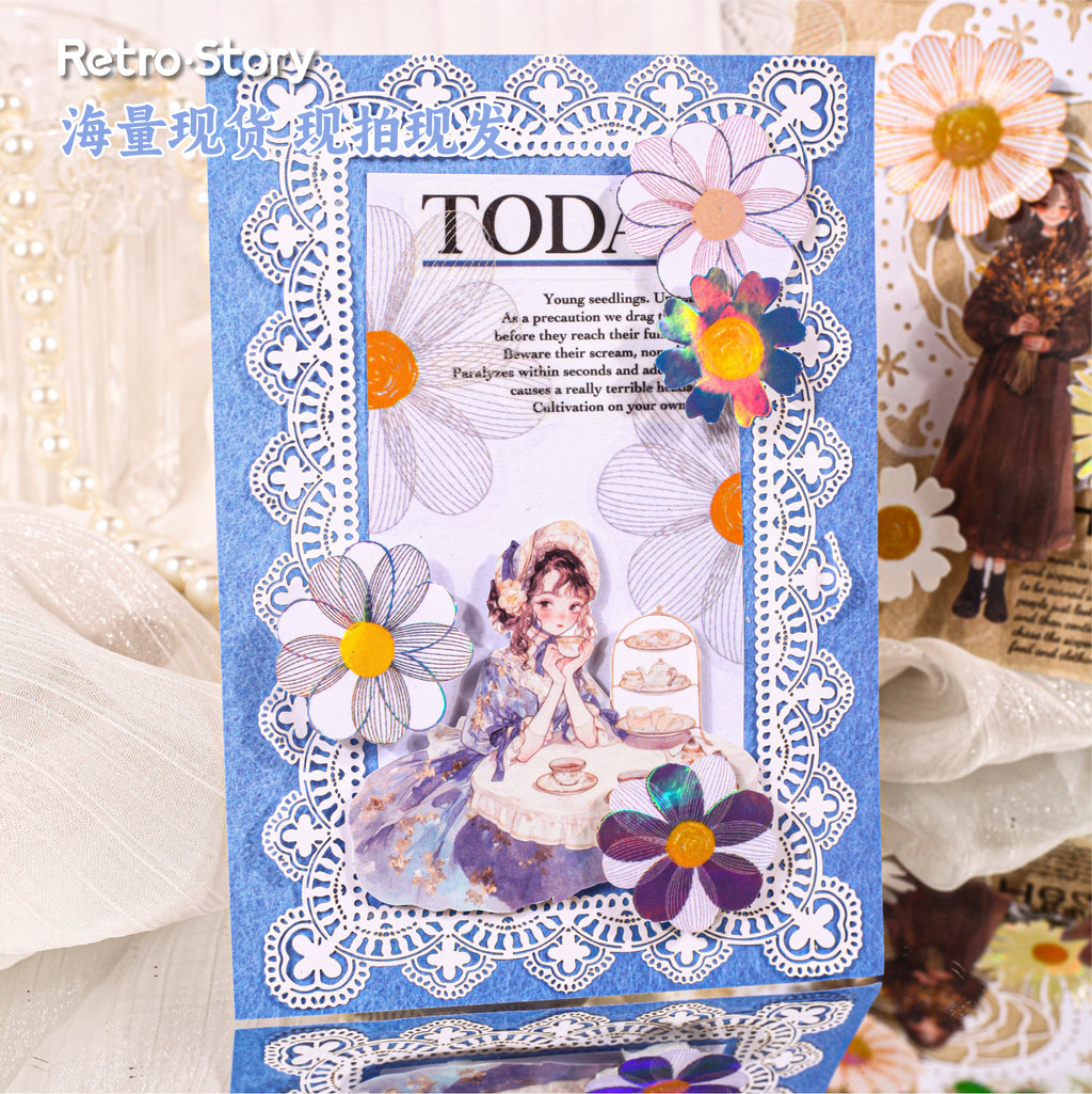 20 Pcs Flower PET Stickers RCXL