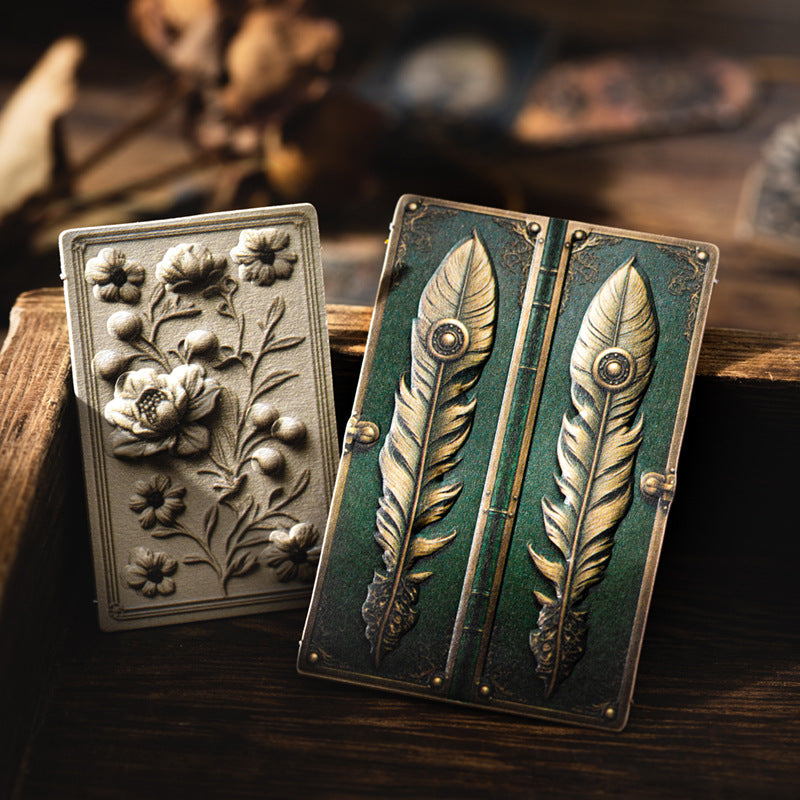 20 Pcs Metal Tag Theme Cardstock Stickers JSYJ