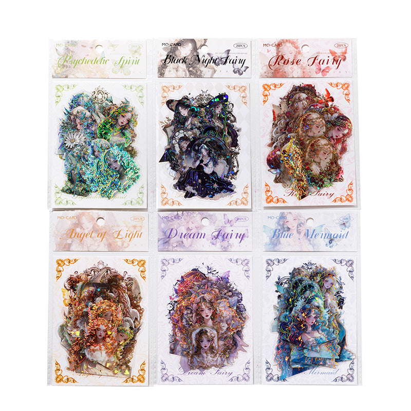 10 Pcs Fantasy Girl PET Stickers WJJL