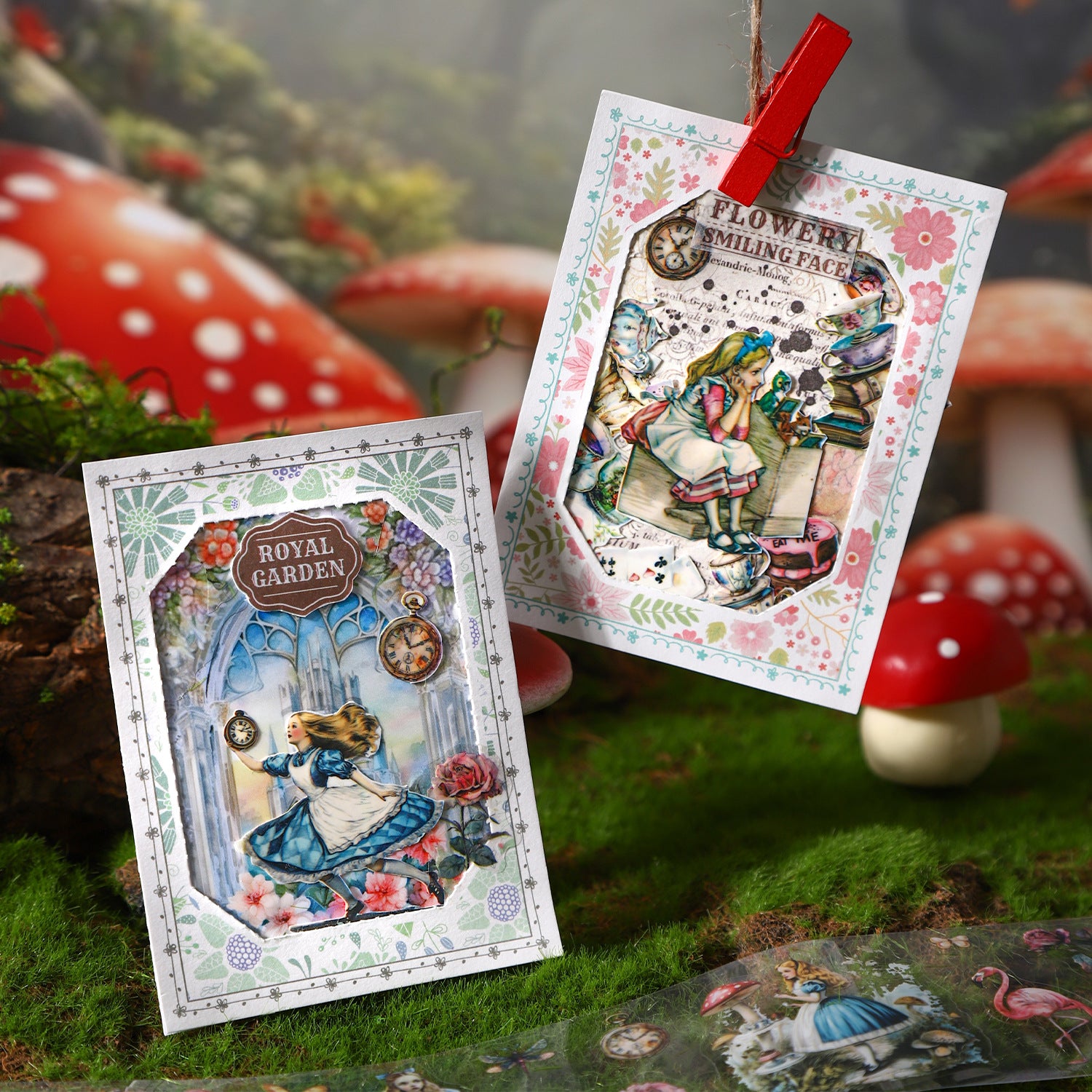 1 Roll Alice Theme PET Stickers Tape ALSCHJ