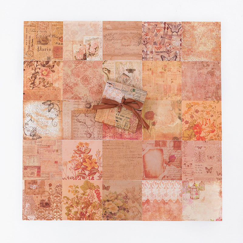 3.15inch Vintage Floral Journal Paper MKD11