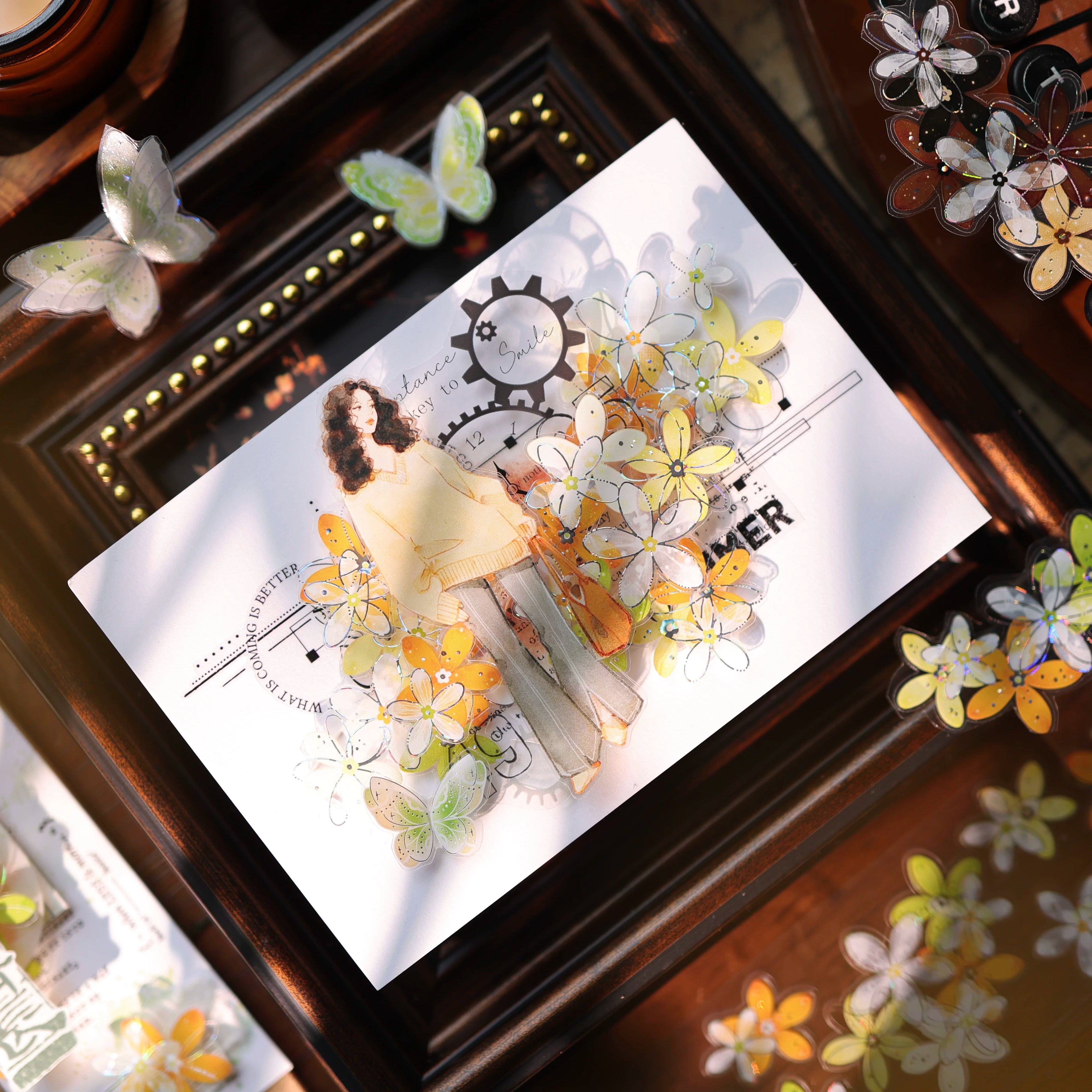 Floral Decorative Tape Rolls- Path Blossoms