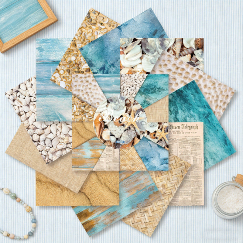 6 inch Beach Scrapbook Paper Pad SKP603