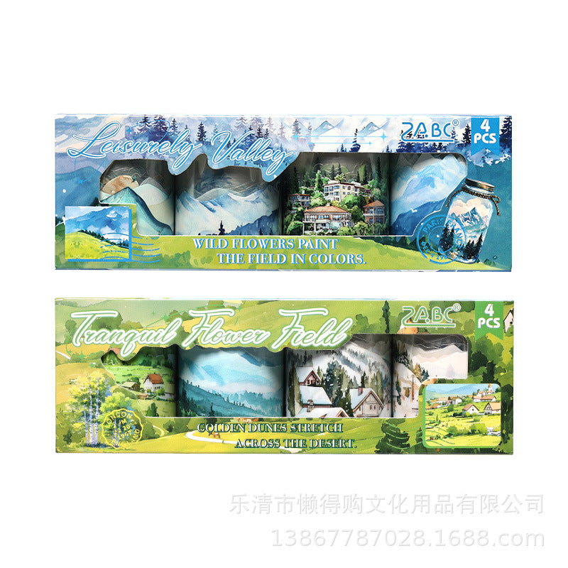 4 Rolls Natural Landscape PET Tape Set RHDY
