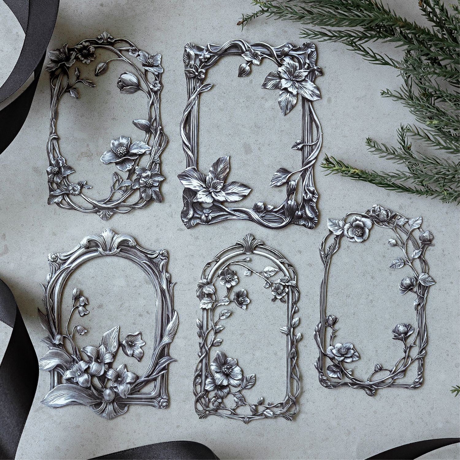 20 Pcs Sliver Frame Paper YSGY