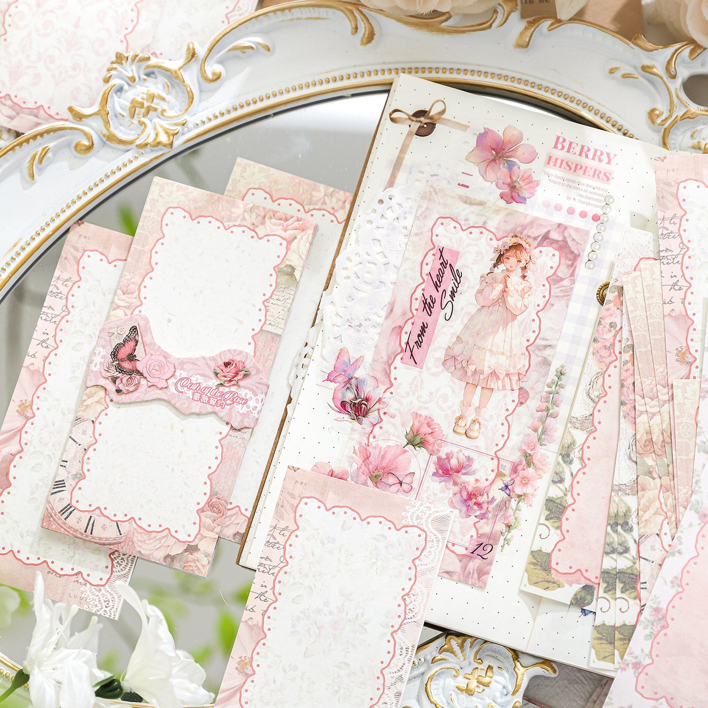 30 Pcs Vintage Lace Notepad Paper LSSZ