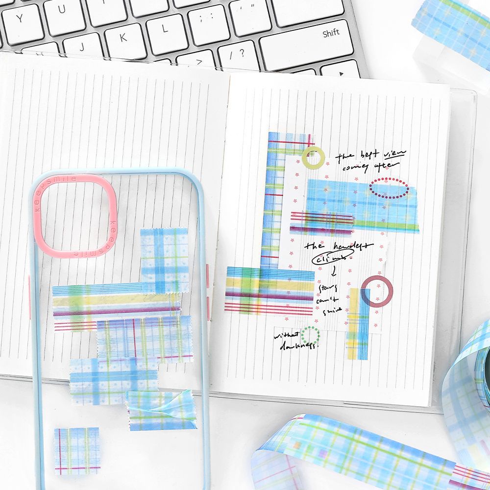 1 Roll Grid Themed Washi Tape MJBZ