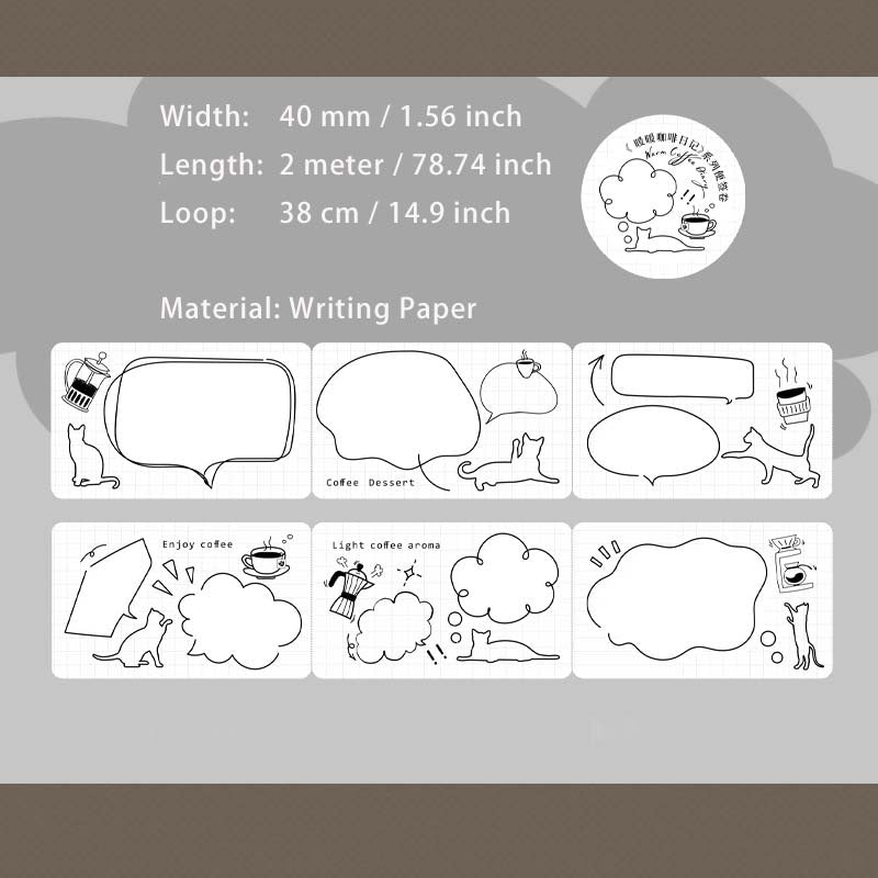 1 Roll Coffee Theme Notepad NNKFRJ