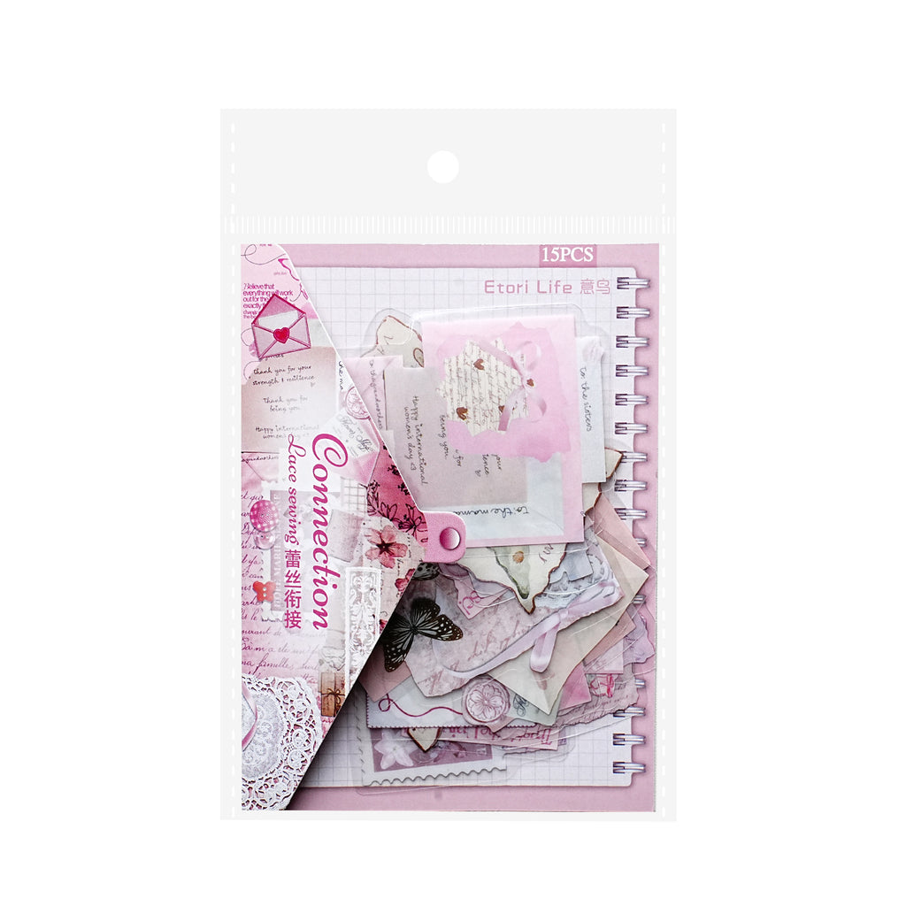 15 Pcs Vintage Collage PET Stickers SYHZ