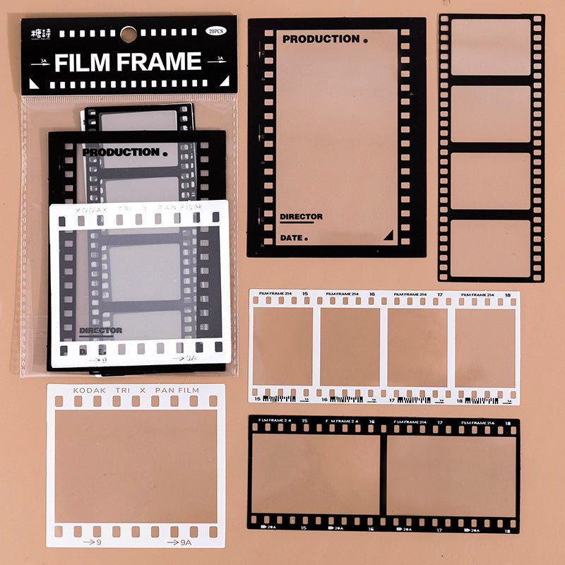 15 Pcs Film Music Frame PET Stickers - Film