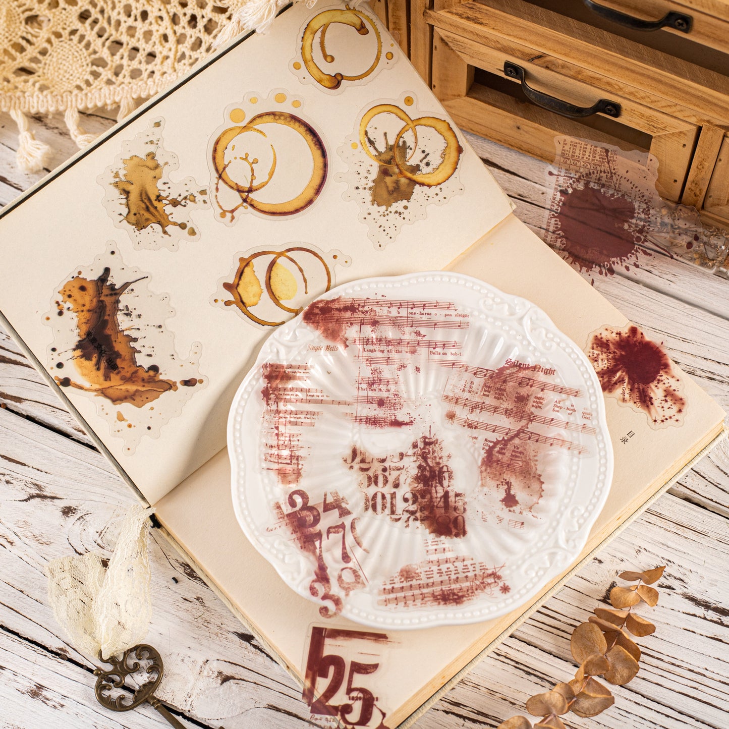 10 Pcs Stains Theme PET Stickers PMYX