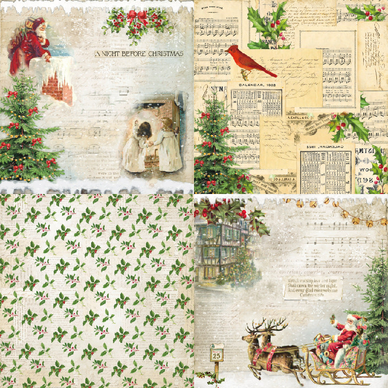 6 inch Winter Holiday Scrapbook Paper Pad SKP315