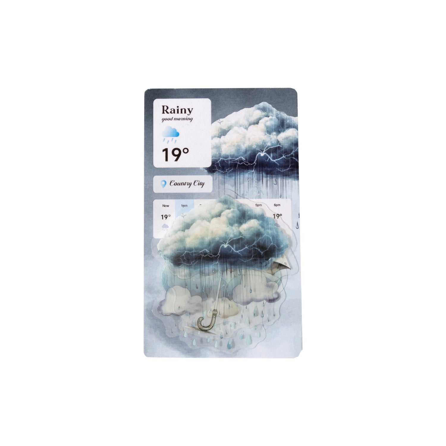 20 Pcs Weather PET Stickers QXWQ