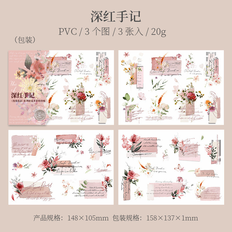 3 Pcs PVD Transfer Stickers MMHY