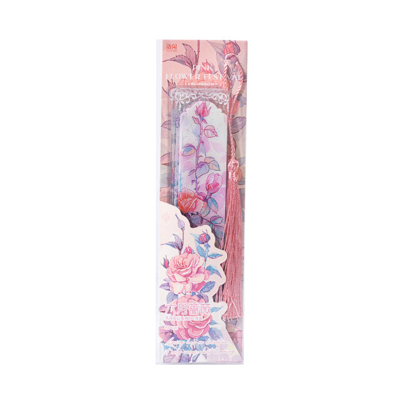 6 Pcs PVC Flowers Bookmark FCHX