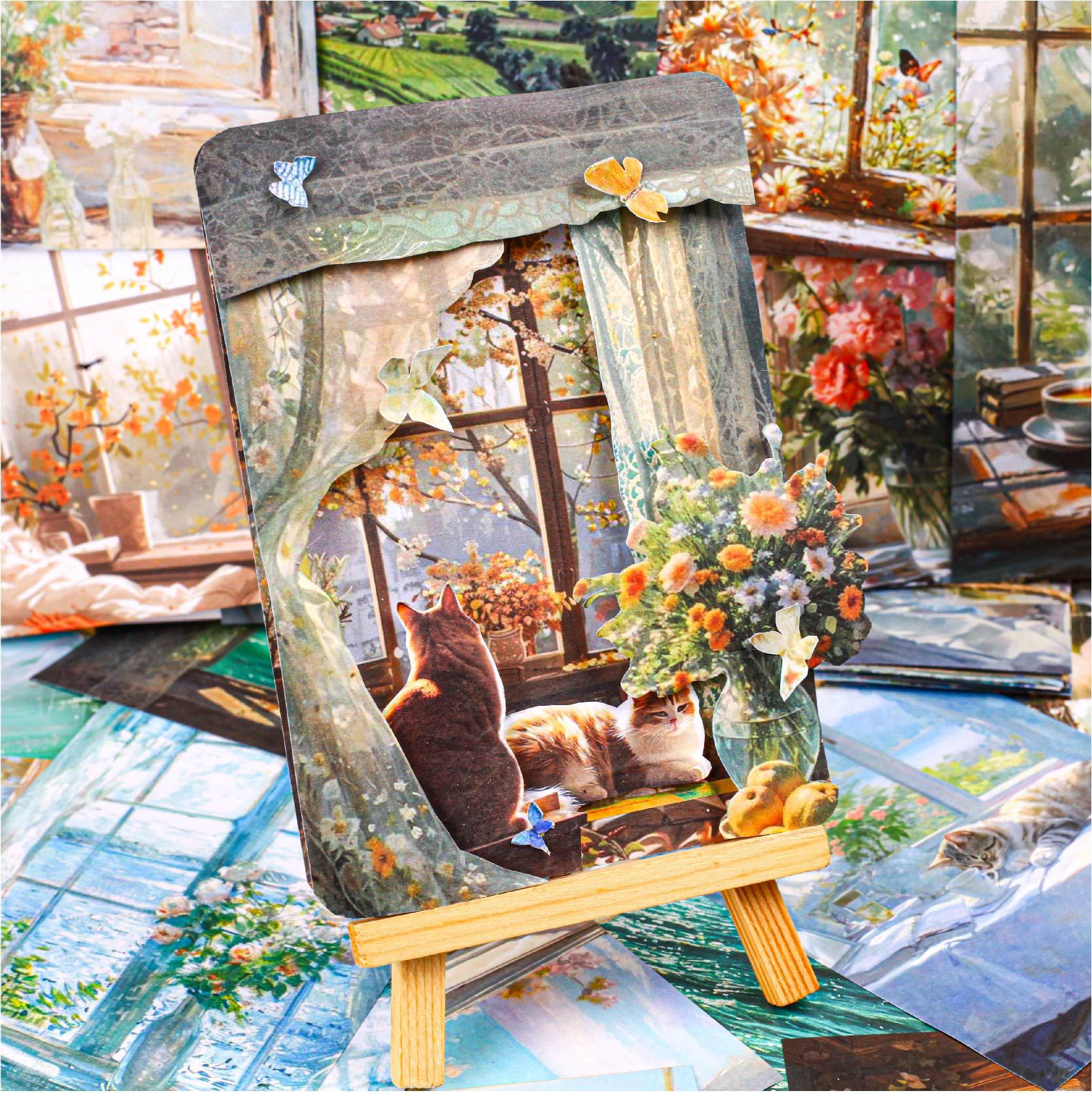 30 Pcs Window Theme Scrapbook Paper CWXL