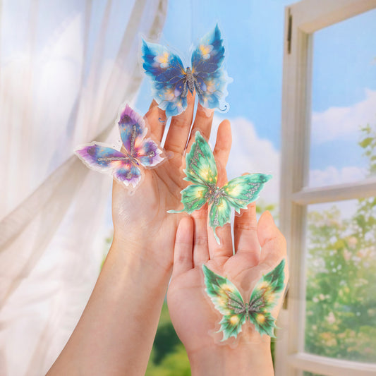 20 Pcs Butterfly PET Stickers LGHD