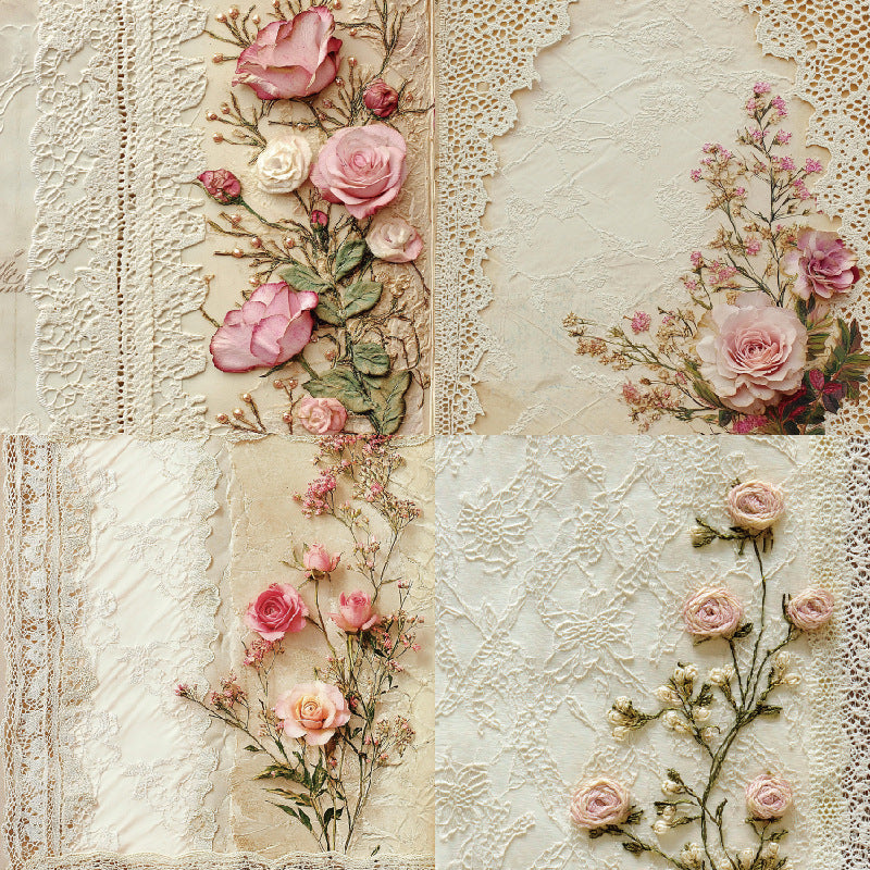 6 inch Victorian Rose Scrapbook Paper Pad SKP572