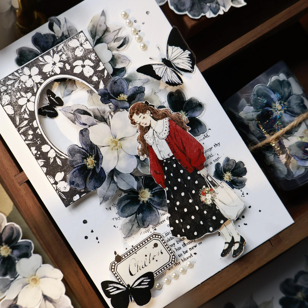 Floral Decorative Tape Rolls- Monochrome Monologue