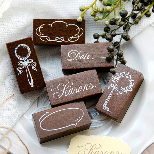 1 Pc Creative Wooden Stamp SYDLM