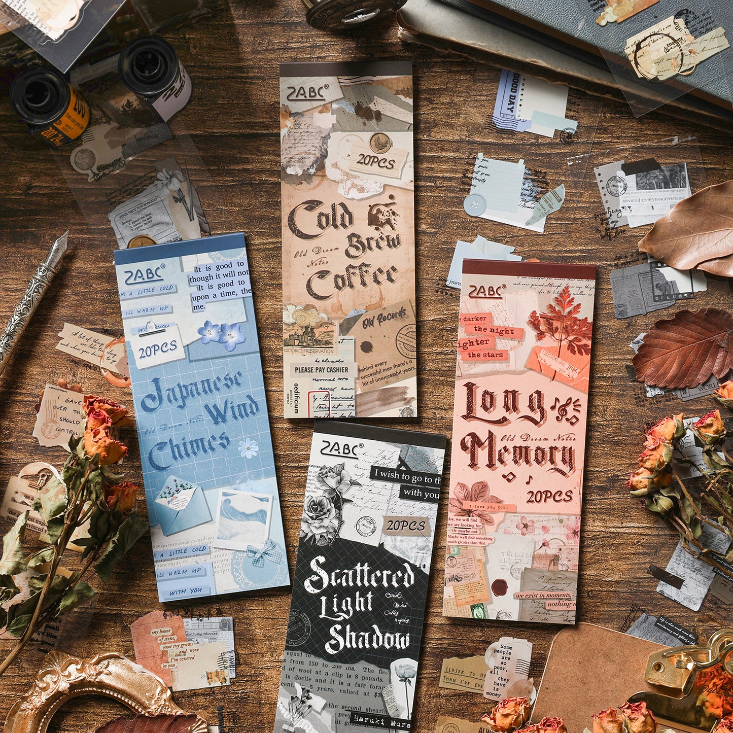 15 Sheets Vintage Collage Stickers Book JMSZ