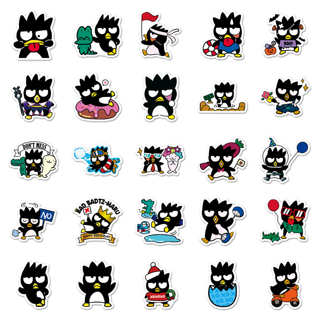 50 Pcs Vinyl Penguin Stickers KQE1016