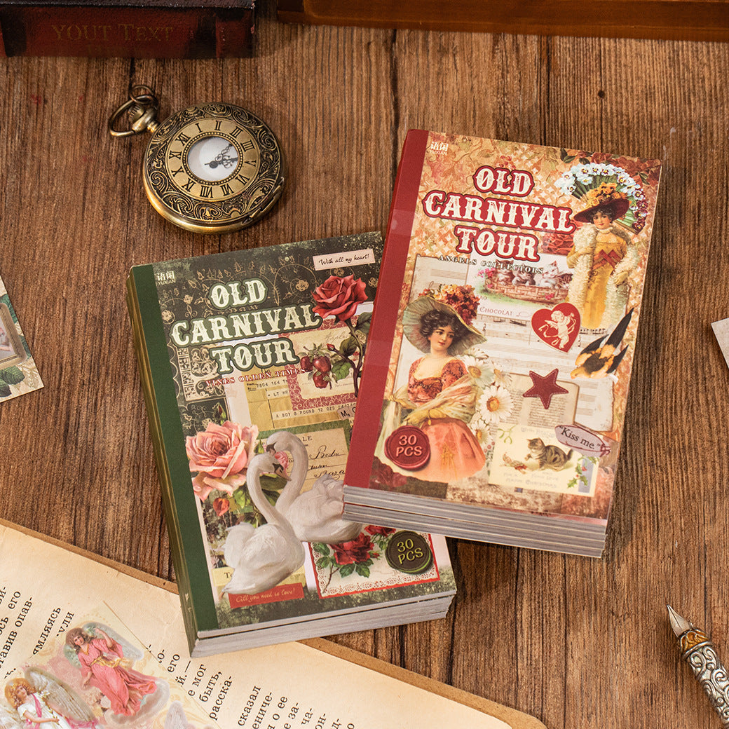 30 Sheets Vintage Journal Stickers Book JLYXY