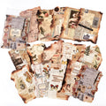 30 Pcs Collage Memories Burnt Edge Vintage Mixed Media Light Paper Pack