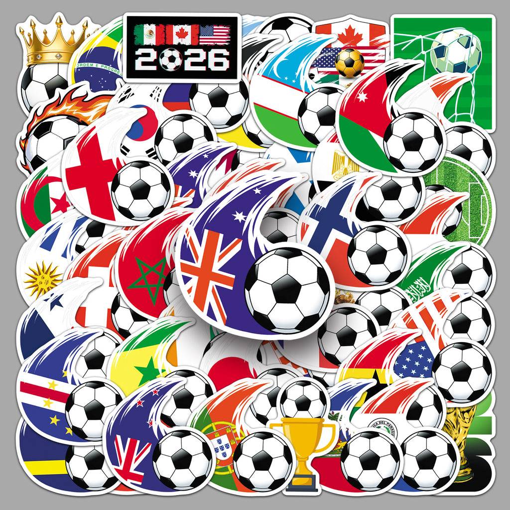 50Pcs Football Theme Waterproof Vinyl Stickers STY10
