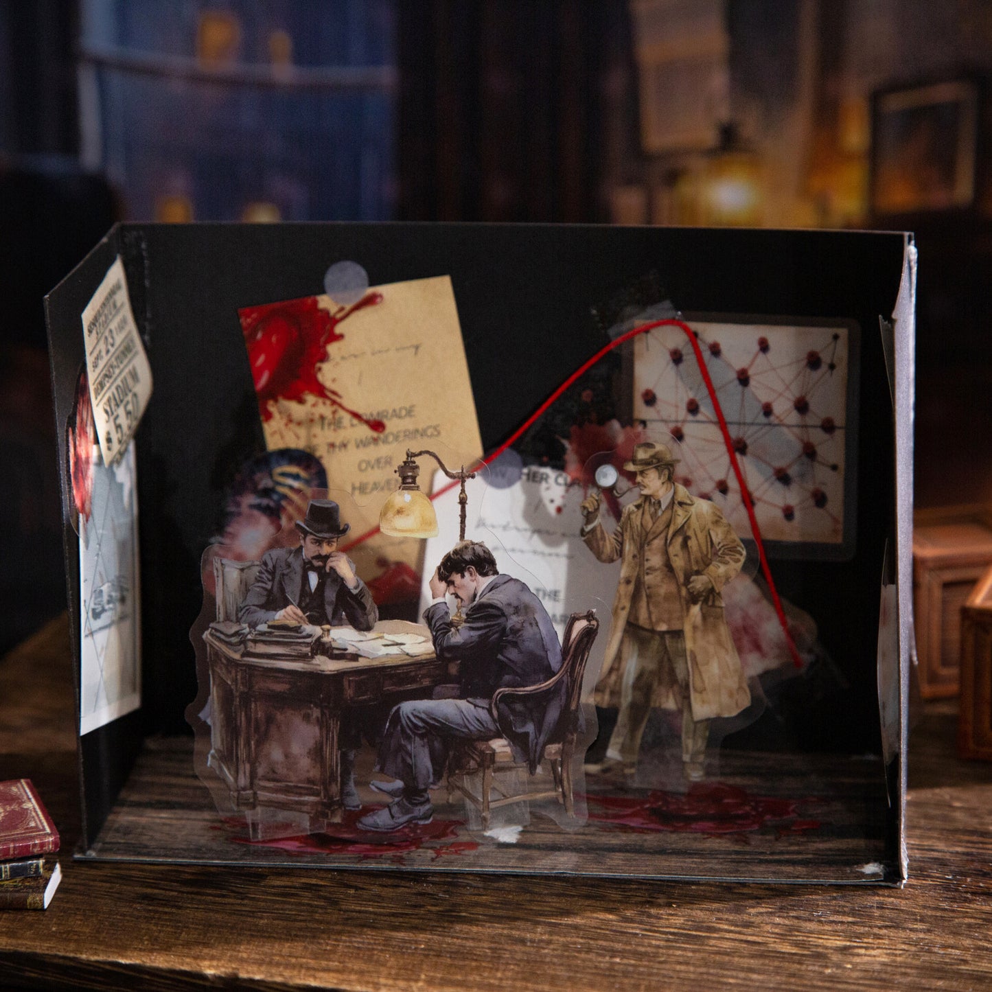 15 Pcs Detective Themed PET Stickers FEMSRZ