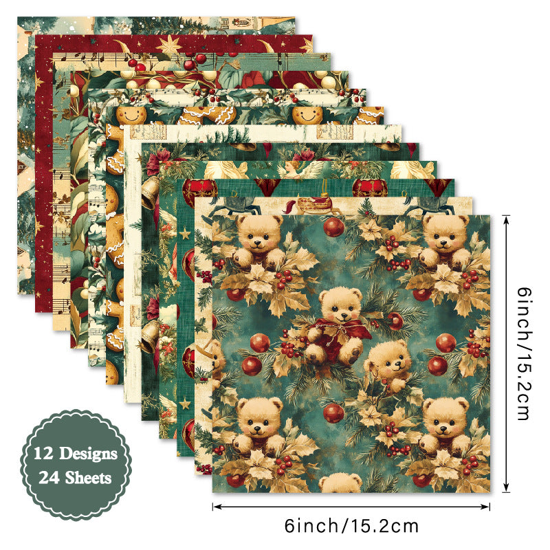 6 inch Christmas Scrapbook Paper Pad SKP352