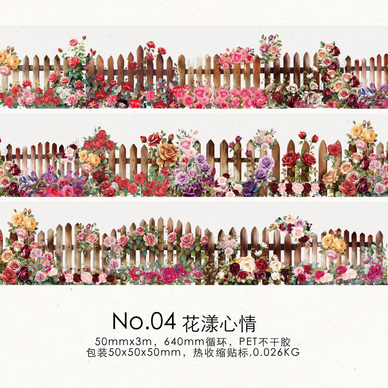 1 Roll Fence PET Stickers HZWX