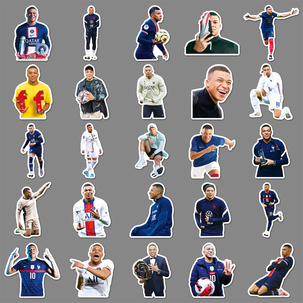 50Pcs Football Theme Waterproof Vinyl Stickers STY06