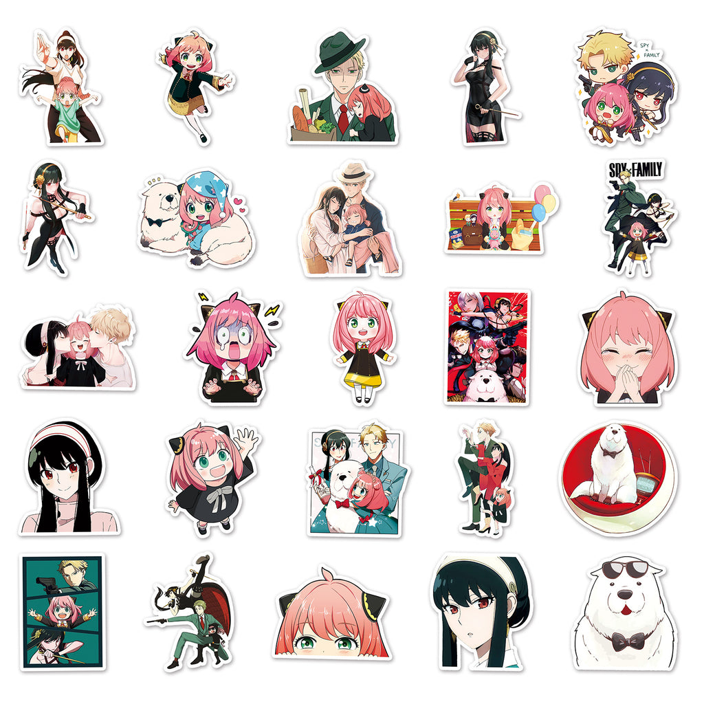 50 Pcs Vinyl Cartoon Girl Stickers GJJ584