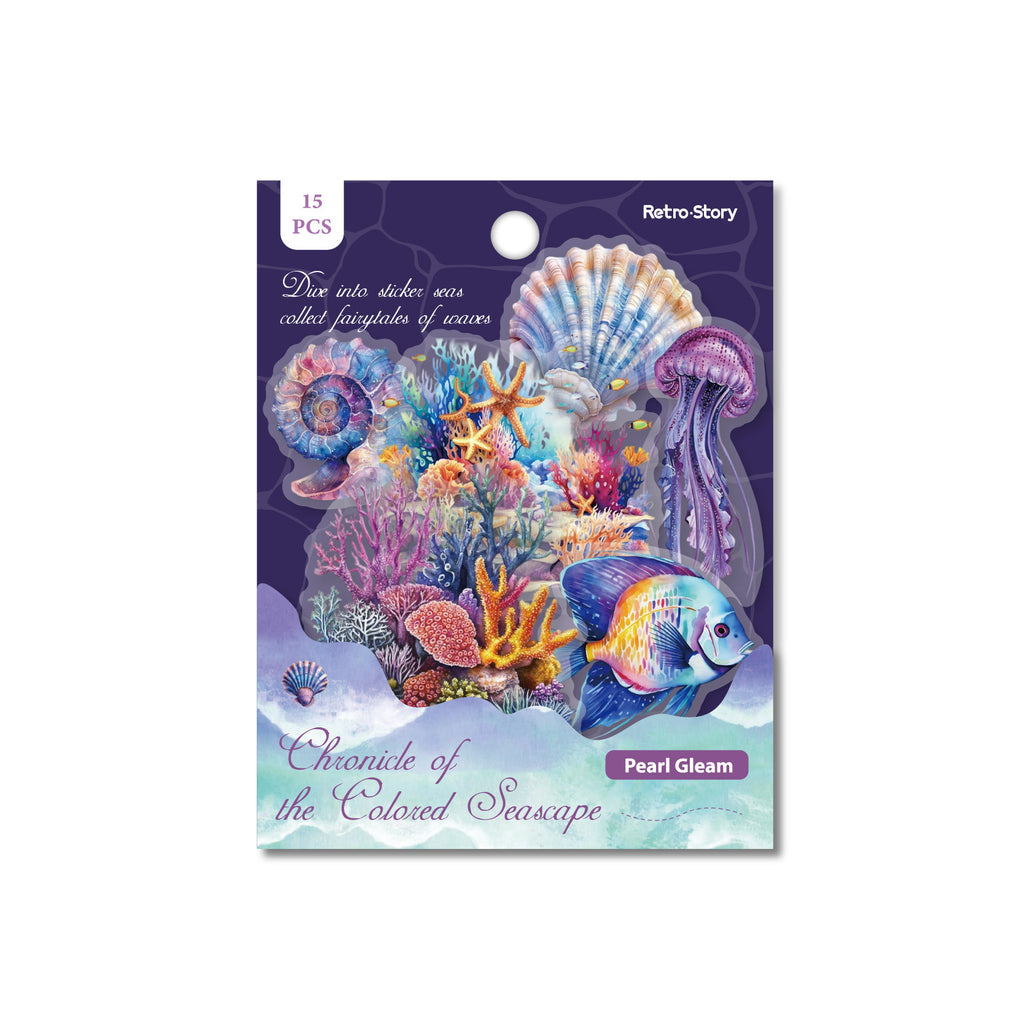 15 Pcs Undersea PET Stickers HDSJ