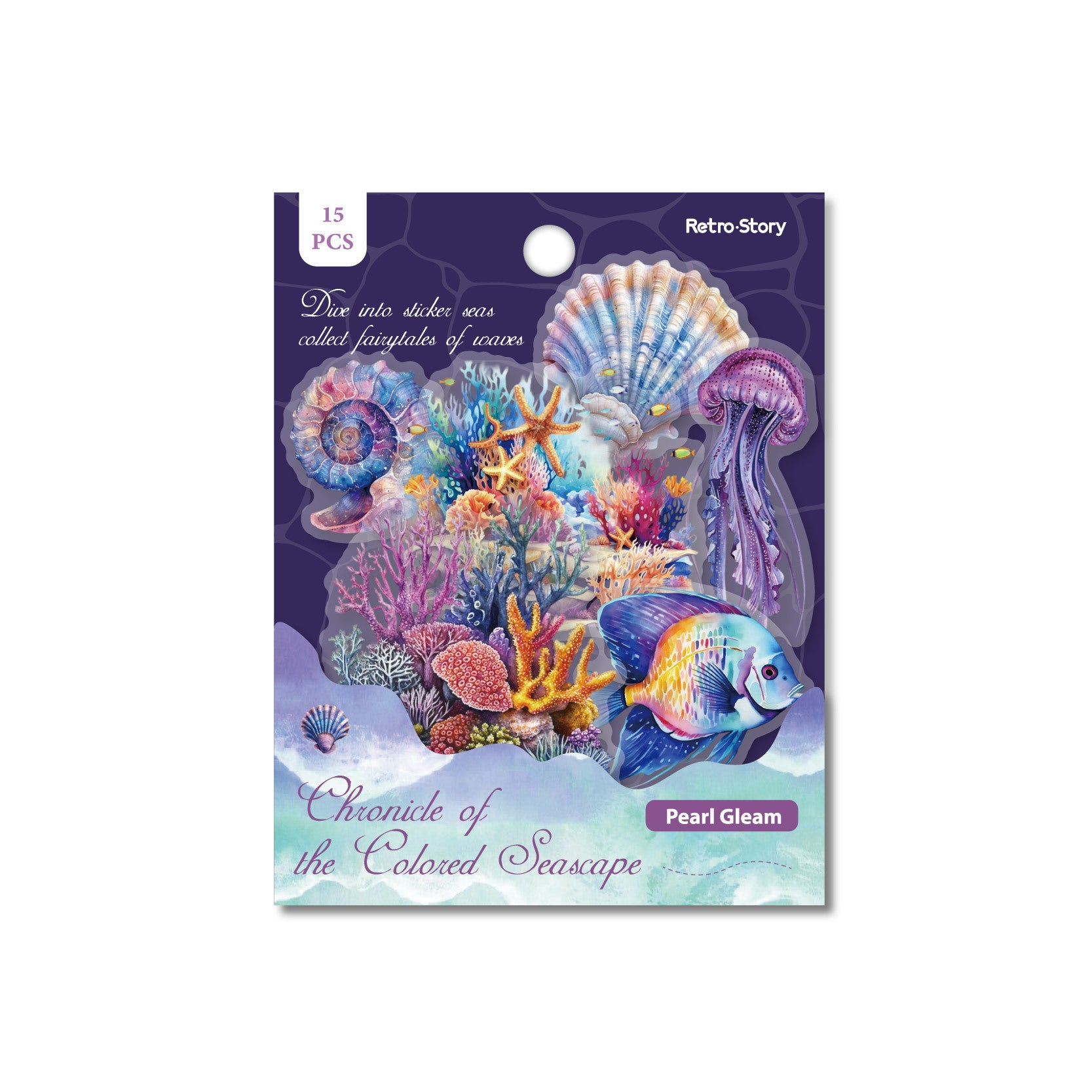 15 Pcs Undersea PET Stickers HDSJ