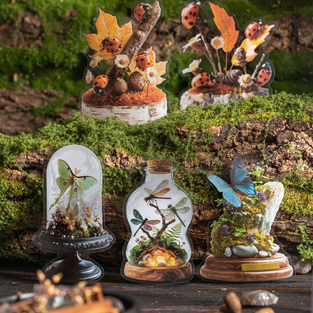 10 Pcs Insect Themed PET Stickers KCST