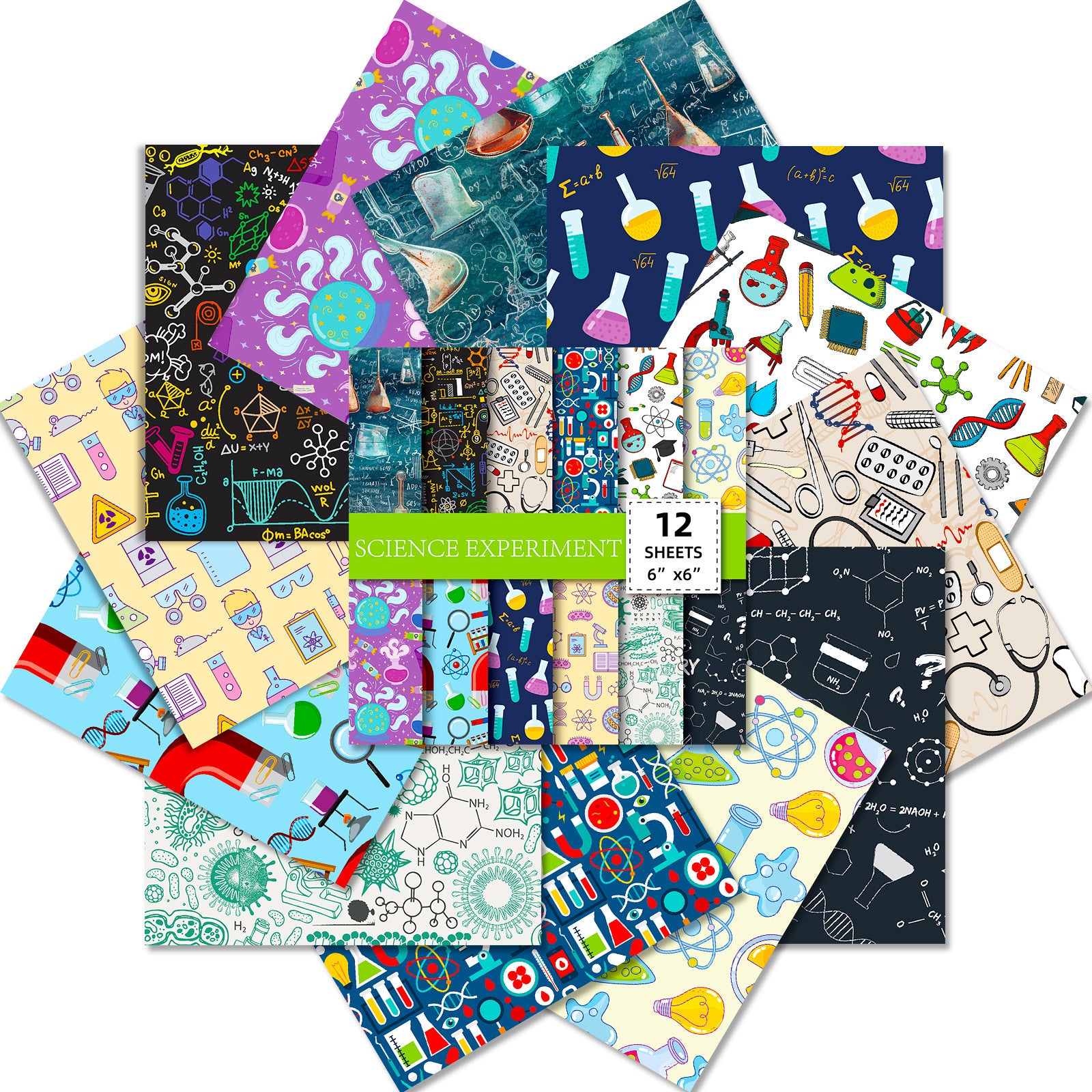 6 inch Science Lab Scrapbook Paper Pad PA867