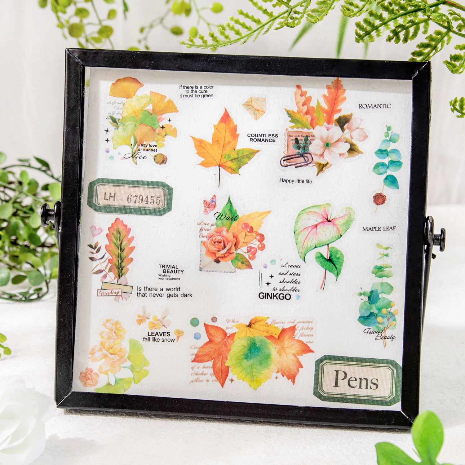 6 Pcs Plant PET Stickers XSLXL