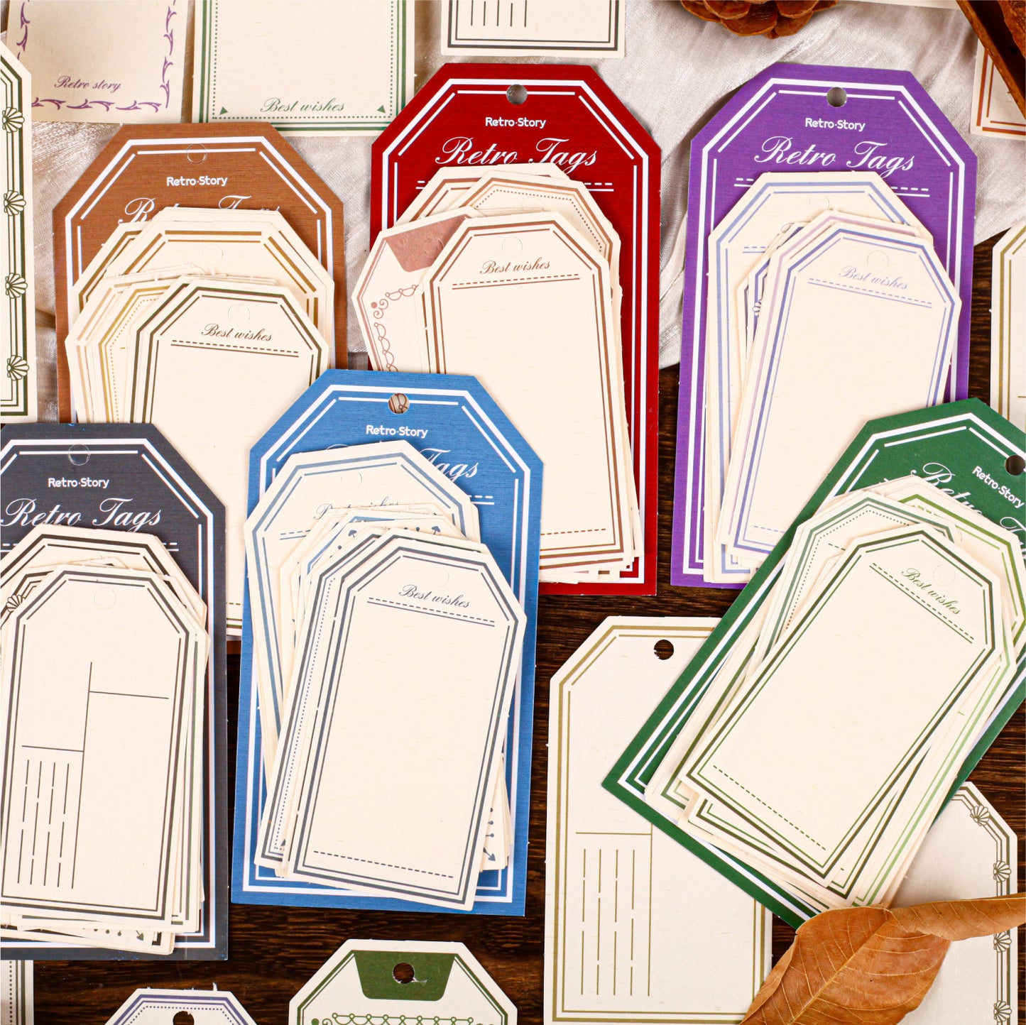 32 Pcs Vintage Notepad Tag BQDP