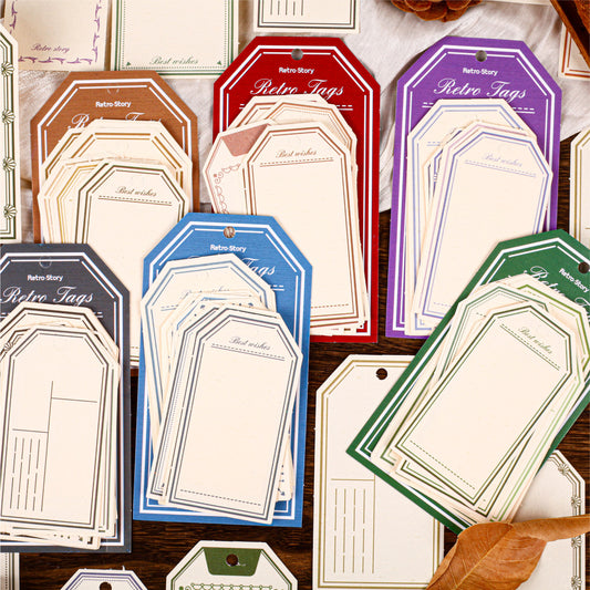 32 Pcs Vintage Notepad Tag BQDP