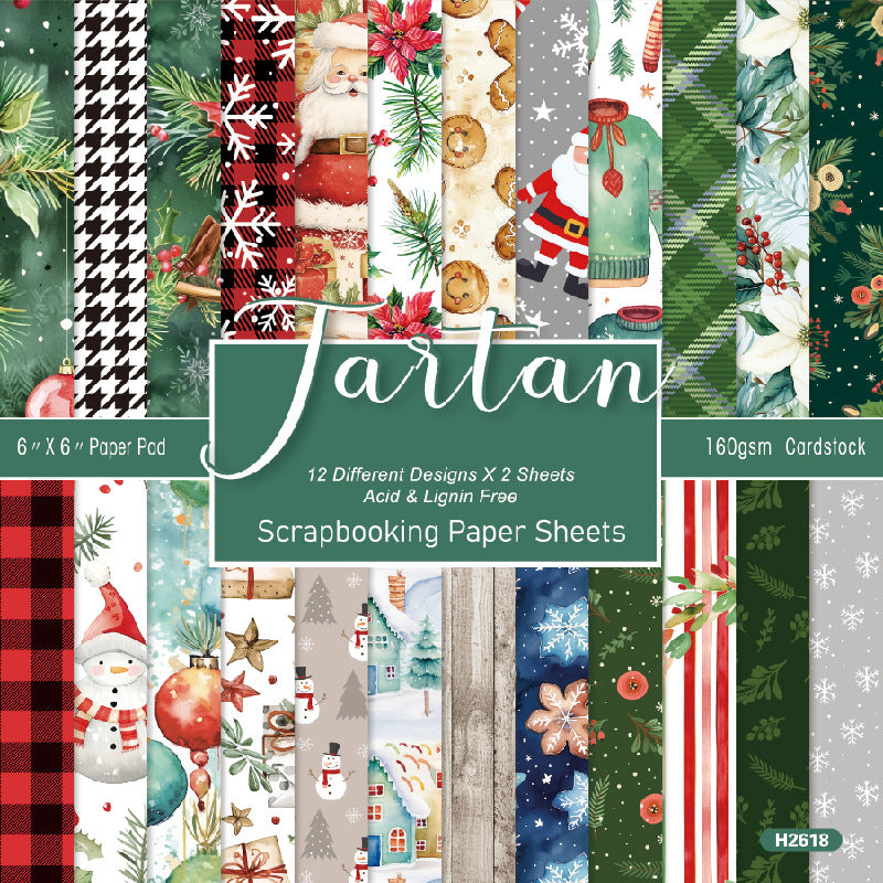 6 inch Christmas Scrapbook Paper Pad SKP618