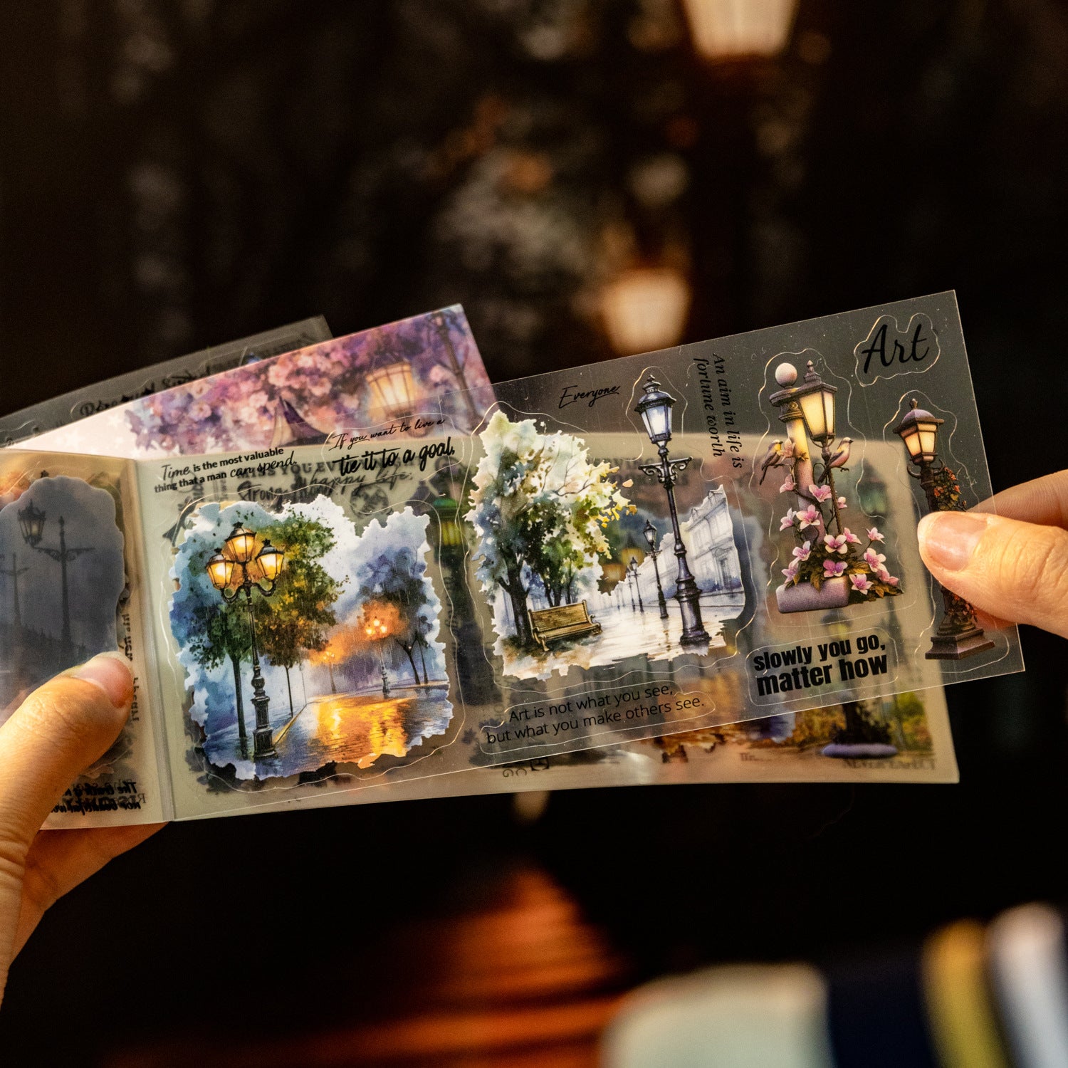 18 Pcs Light Planets PET Stickers Book XGZY