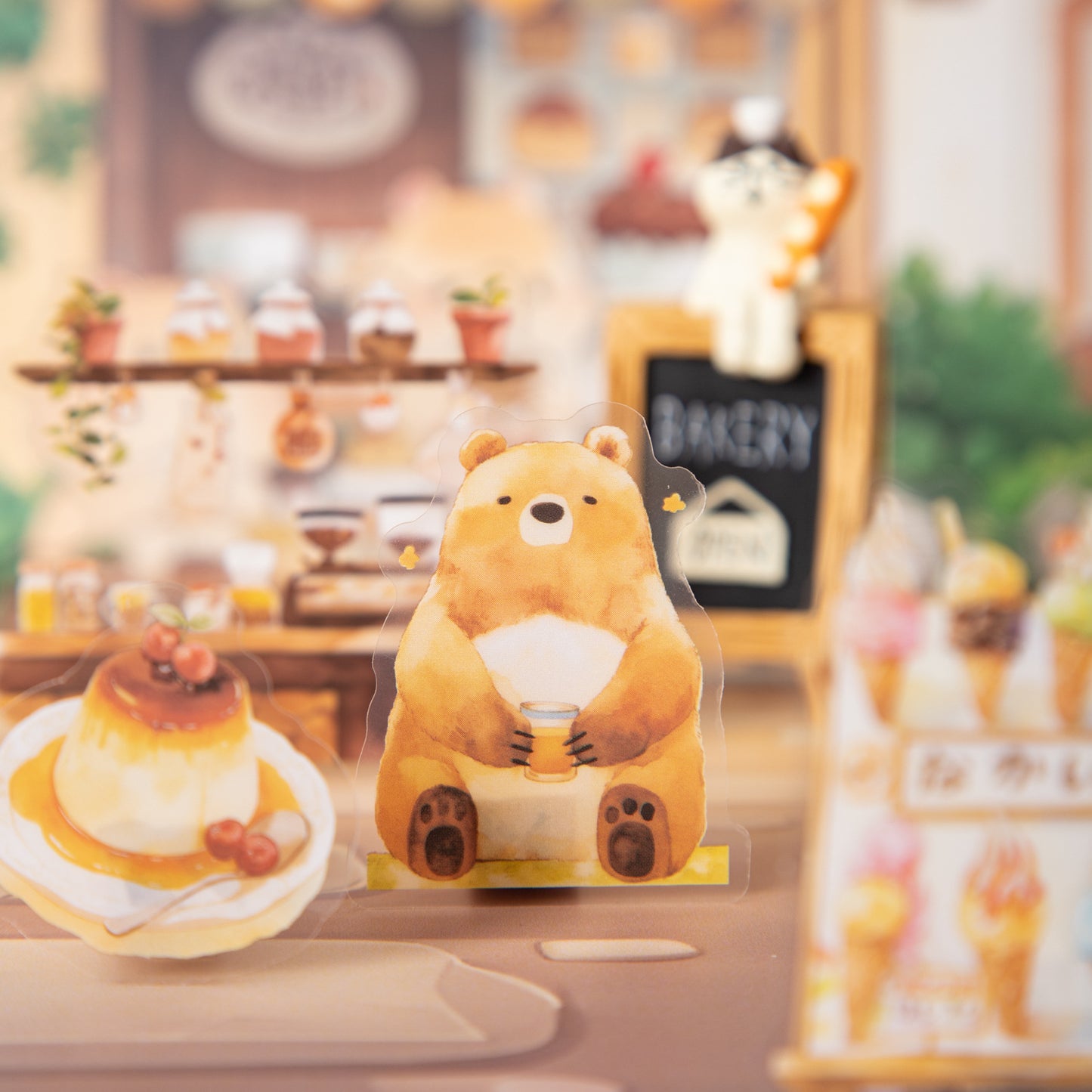 13 Pcs Animal Shop Store PET Stickers DWSD